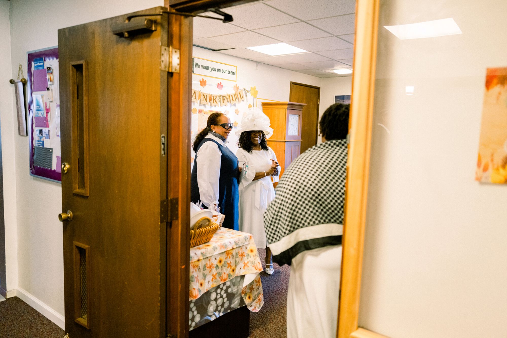 Greeters welcoming worshippers